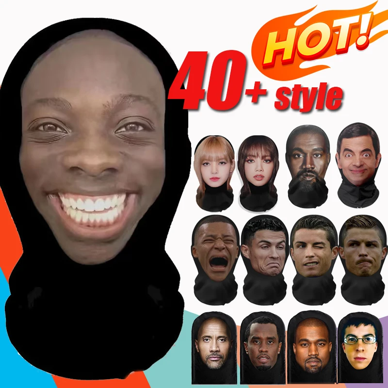 Masque de Cosplay Imprimé en 3D pour Homme et Femme, Complet en Maille, Coiffe de Jeu, Hip Hop, à la Mode Masque de Cosplay Imprimé en 3D pour Homme et Femme, Complet en Maille, Coiffe de Jeu, Hip Hop, à la Mode