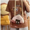 sac japonais kawaii 2023 nouvelles femmes dessin animé boule de riz en peluche sacs à bandoulière femmes sacs à bandoulière cou sac à main sacoche feminina