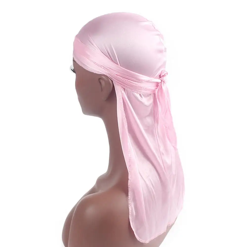 mode pré attaché soie durag élastique polyester turban hijab réglable pirate chapeau hommes femmes mode pré attaché soie durag élastique polyester turban hijab réglable pirate chapeau hommes femmes