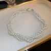 fyuan – colliers ras du cou en perles torsadées de style coréen pour femmes, colliers géométriques, accessoires de bijoux de mariée pour mariage