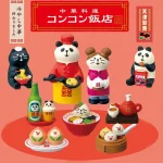 Chat japonais ZAKKA épicerie Restaurant chinois Panda scène Miniature petit commerçant châtain chinois Lamian nouilles Dim sum