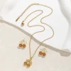 Costume de bijoux cerise en cristal strass, tendance, léger, luxe, exquis, collier, boucles d’oreilles, ensemble de collier cerise douce, fête Costume de bijoux cerise en cristal strass, tendance, léger, luxe, exquis, collier, boucles d’oreilles, ensemble de collier cerise douce, fête