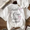 T-Shirt manches courtes col rond femme, estival et décontracté, en coton, avec nœud rose, foi sur la peur, assorti avec tout, Hip Hop Y2K T-Shirt manches courtes col rond femme, estival et décontracté, en coton, avec nœud rose, foi sur la peur, assorti avec tout, Hip Hop Y2K