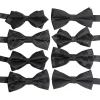 cravates pour hommes couleur unie noeud papillon noir pour hommes style britannique double couche nœud papillon fête de mariage papillon cravate accessoires cadeaux