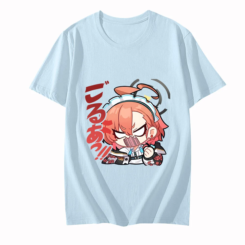blue archive neru t shirt d'été en coton pour homme, t shirt à manches courtes, cool cartoon, vêtements blancs de haute qualité, t shirt à col rond, t shirt mignon blue archive neru t shirt d'été en coton pour homme, t shirt à manches courtes, cool cartoon, vêtements blancs de haute qualité, t shirt à col rond, t shirt mignon