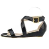 sandales compensées à plateforme pour femmes, style simple, décontractées, bout ouvert, lanière à la cheville, talons hauts, robe de soirée, chaussures de mariage, grande taille