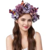 bandeau à fleurs bohème tendance, faux floral, style ethnique, couronne florale, cerceau pour cheveux, coiffure papillon