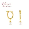 Boucles d’oreilles en argent Sterling 925 pour femmes, pendentif en perle coréenne, cadeau d’anniversaire de mariage, Fine, Brincos Boucles d’oreilles en argent Sterling 925 pour femmes, pendentif en perle coréenne, cadeau d’anniversaire de mariage, Fine, Brincos