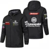 Kawasaki moto course même Style submachine veste lourde moto équitation veste mode tendance coupe-vent veste Kawasaki moto course même Style submachine veste lourde moto équitation veste mode tendance coupe-vent veste