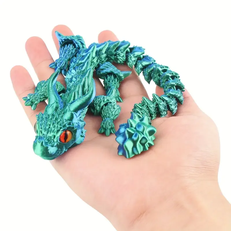 charmante figurine de dragon à double corne imprimée en 3d, avec yeux aléatoires, idéale pour l'ornement de voiture, la décoration de la maison et de la voiture, le salon, 1 pièce charmante figurine de dragon à double corne imprimée en 3d, avec yeux aléatoires, idéale pour l'ornement de voiture, la décoration de la maison et de la voiture, le salon, 1 pièce
