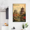 affiche de voyage japonaise imprimée pour salon, décoration de maison, villes japonaises, monuments de paysage de tokyo, peinture sur toile, cadeau d'art mural