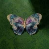 broche papillon brodée exquise pour femme, haut de gamme, élégant, rétro, corsage d'insecte, design haut de gamme, accessoire de costume