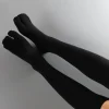 3 paires de chaussettes longues tabi à deux orteils en coton solide noir blanc mollet chaussettes japonais anime kimono sabots bas pour femmes hommes sans talon