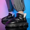 pantoufles imperméables en coton pour hommes, chaussures d'intérieur épaisses et chaudes, imperméables et antidérapantes, nouvelle collection hiver 2024