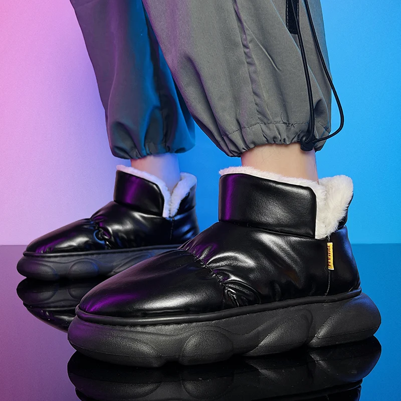 pantoufles imperméables en coton pour hommes, chaussures d'intérieur épaisses et chaudes, imperméables et antidérapantes, nouvelle collection hiver 2024 pantoufles imperméables en coton pour hommes, chaussures d'intérieur épaisses et chaudes, imperméables et antidérapantes, nouvelle collection hiver 2024