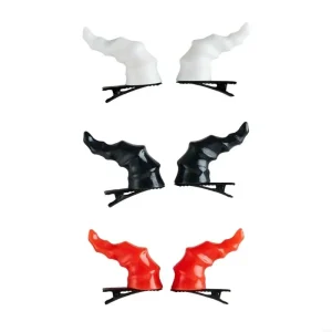 Y1UA Dragon Horn Headpice Heart pour les carnivals Festival Halloween Hair Clip Clip