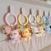 kawaii cartton chat porte clés doux sakura cloche pendentif téléphone chaîne porte clés couple sac charme bijoux pour femmes filles petit cadeau