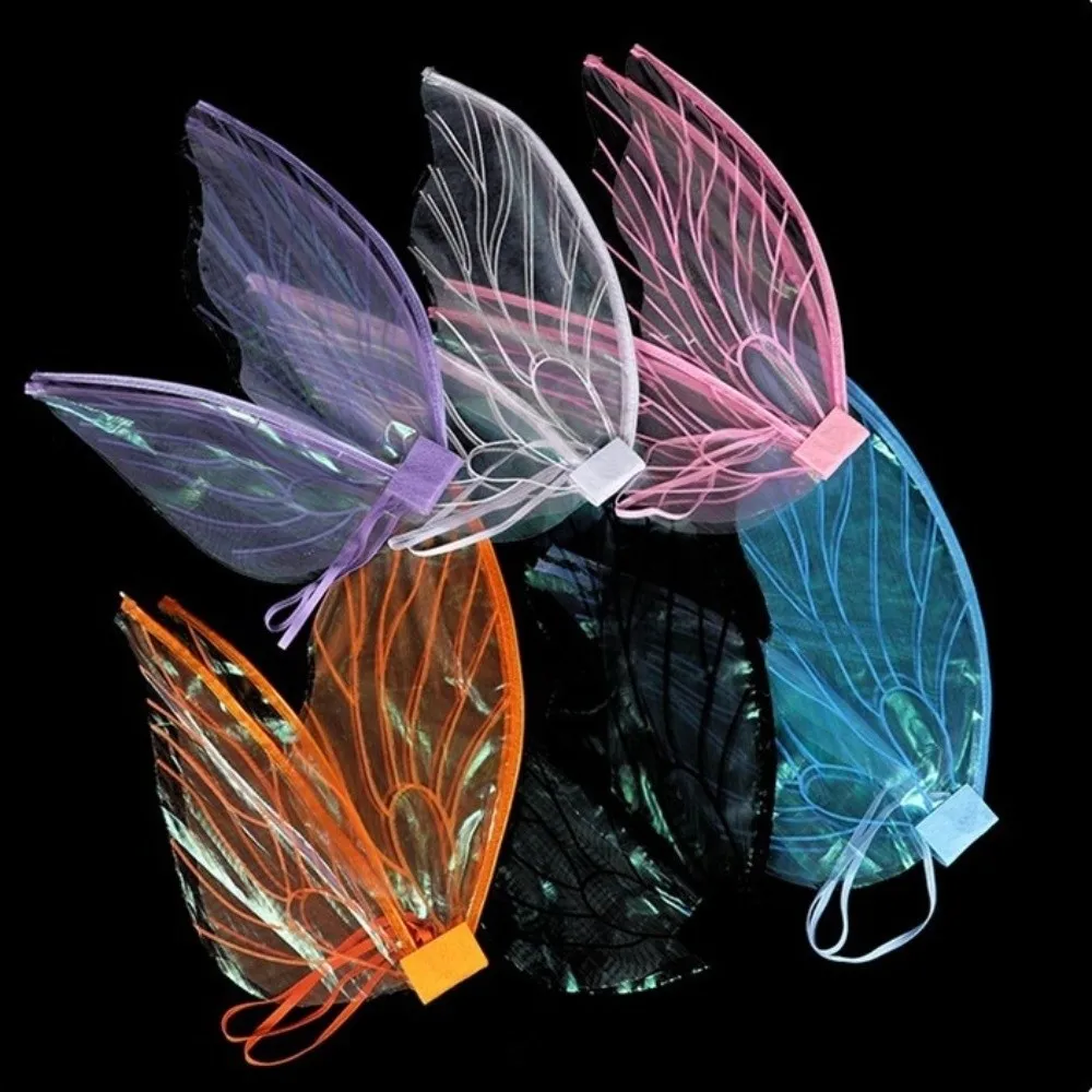 accessoires de cosplay durables pour filles, ailes de papillon en organza, ailes de fée multicolores, jeu de rôle, aile d'ange elfe scintillante, princesse pour femmes et filles accessoires de cosplay durables pour filles, ailes de papillon en organza, ailes de fée multicolores, jeu de rôle, aile d'ange elfe scintillante, princesse pour femmes et filles
