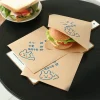 papier d'emballage alimentaire huilé, 100 pièces, 12 pièces, accessoire pour sandwich, hamburger, frites, plaque en polymère, enduit pe