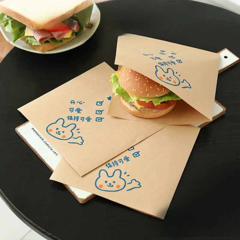 papier d'emballage alimentaire huilé, 100 pièces, 12 pièces, accessoire pour sandwich, hamburger, frites, plaque en polymère, enduit pe papier d'emballage alimentaire huilé, 100 pièces, 12 pièces, accessoire pour sandwich, hamburger, frites, plaque en polymère, enduit pe