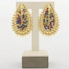 chimcolorful ensemble de bijoux plaqués or pour femme, boucles d'oreilles et collier, grand bracelet, bague, nouveau style, cadeau