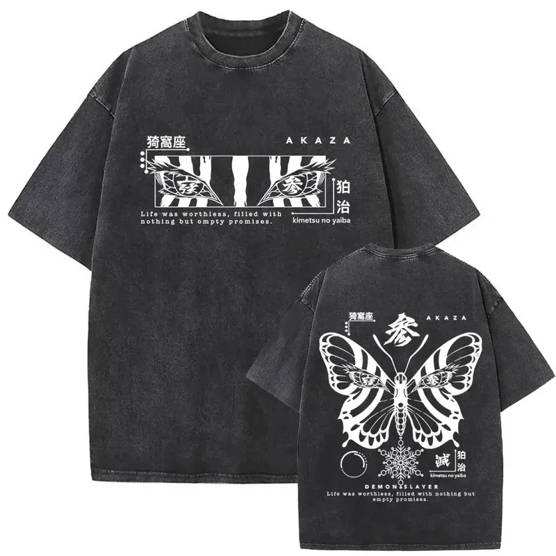 manga demon slayer t shirt akaza koyuki graphique lavé surdimensionné y2k t shirt à manches courtes coton doux t shirts hommes femmes vêtements manga demon slayer t shirt akaza koyuki graphique lavé surdimensionné y2k t shirt à manches courtes coton doux t shirts hommes femmes vêtements