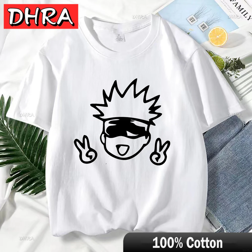 anime japonais jujutsu kaisen t shirt pour hommes gojo satoru impression graphique t shirts unisexe harajuku mode décontracté femmes mignon t shirt anime japonais jujutsu kaisen t shirt pour hommes gojo satoru impression graphique t shirts unisexe harajuku mode décontracté femmes mignon t shirt