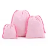 sacs à cordon en coton, sac de rangement en tissu pour articles divers, bonbons, bijoux, pièces de monnaie, clés, organisateur de maquillage, cosmétiques, poche cadeau à cordon