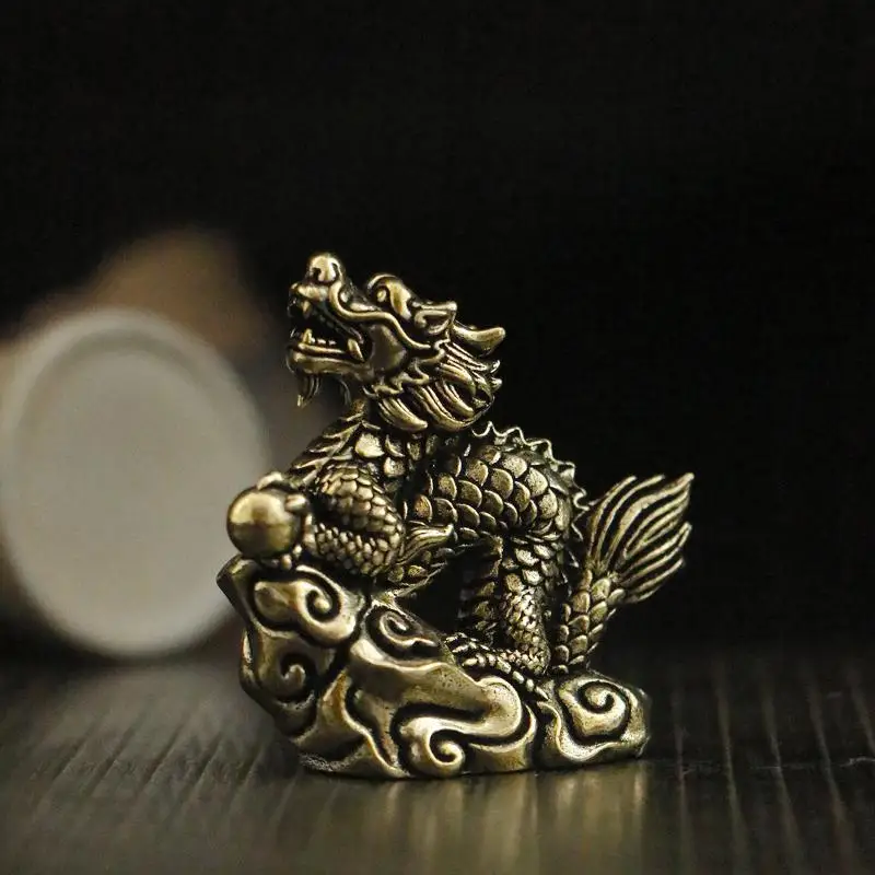 statue de dragon antique, ornement, animal du zodiaque, artisanat en laiton, décoration feng shui, figurines de bureau statue de dragon antique, ornement, animal du zodiaque, artisanat en laiton, décoration feng shui, figurines de bureau