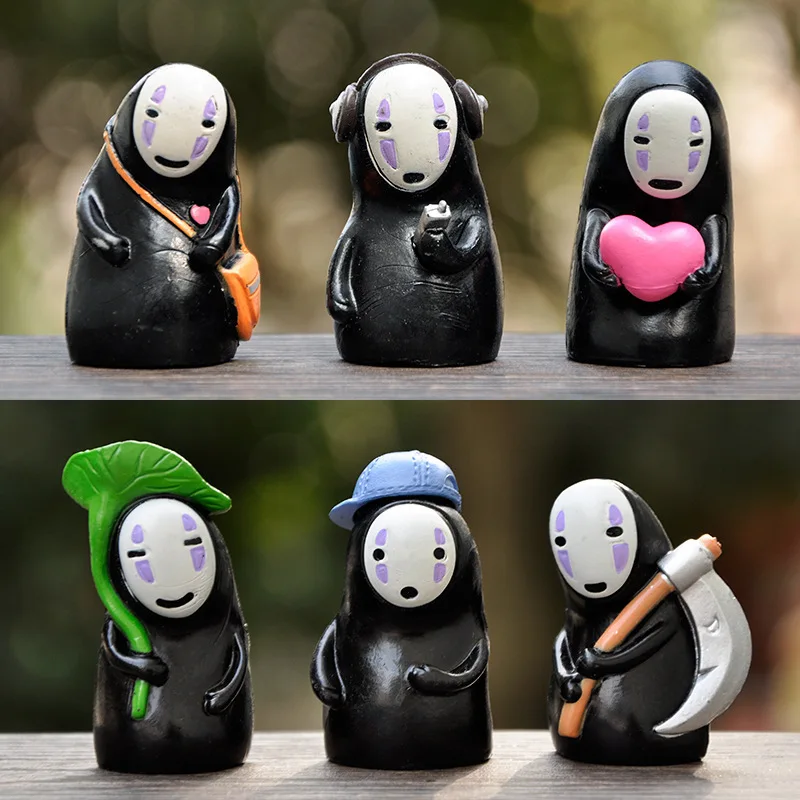 petites décorations de bureau mignonnes en résine, jouet d'anime, dessin animé, kaonashi, micro paysage, fait à la main, nouveau petites décorations de bureau mignonnes en résine, jouet d'anime, dessin animé, kaonashi, micro paysage, fait à la main, nouveau