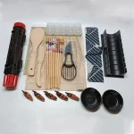 Ensemble de fabrication de Sushi, moule à Sushi, Kit de rouleaux Bazooka, tapis en bambou pour rouler la viande et les légumes, outils de cuisine, Gadgets, accessoires N3
