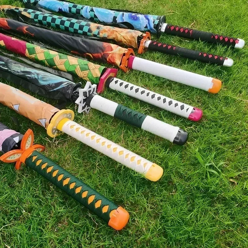 parapluie demon slayer katana, parasol à blocage uv, raincoa kyoujurou, véritable épée de samouraï katana japonaise, long parapluie cadeau parapluie demon slayer katana, parasol à blocage uv, raincoa kyoujurou, véritable épée de samouraï katana japonaise, long parapluie cadeau