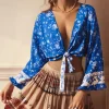 boho queens femmes sauvage floral 2025 plage été court kimono volants manches évasées vacances bohème bikini boho couvertures