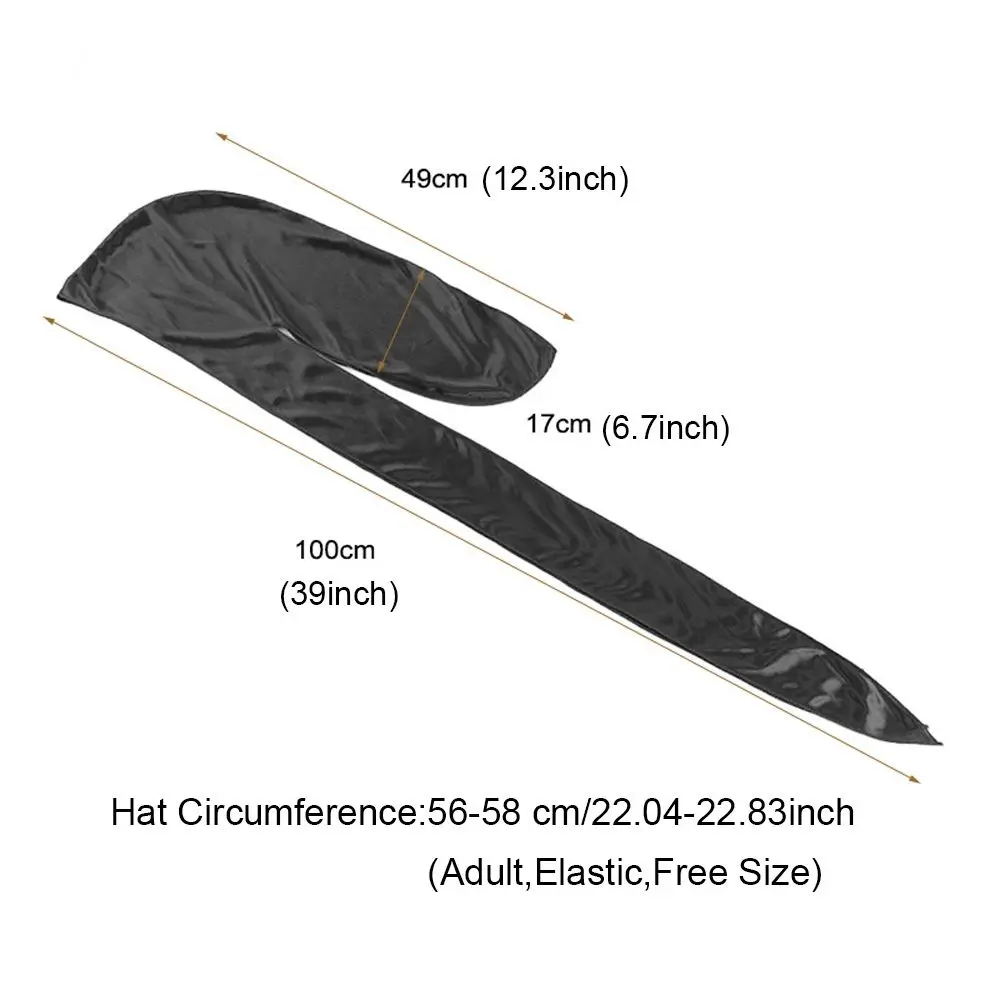 mode pré attaché soie durag élastique polyester turban hijab réglable pirate chapeau hommes femmes mode pré attaché soie durag élastique polyester turban hijab réglable pirate chapeau hommes femmes