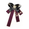 nouveau coréen nœuds papillon formel ruban cravates costume vert femmes nœud chemise strass broche réglable fête élégant papillon