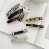 pince à cheveux en acétate, barrettes géométriques colorées élégantes, épingle à cheveux, accessoires pour cheveux pour femmes