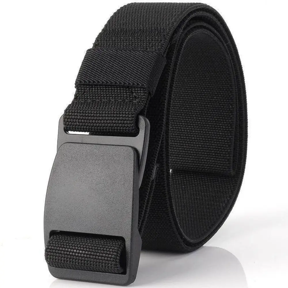 ceinture tressée élastique en nylon réglable, décontractée, design de marque de luxe, boucle en plastique, ceinture de loisirs avec fermeture en plastique ceinture tressée élastique en nylon réglable, décontractée, design de marque de luxe, boucle en plastique, ceinture de loisirs avec fermeture en plastique