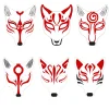 masque de renard en cuir bricolage, masques kabuki kitsune, anime japonais, irritation, cosplay, masade, accessoires de fêtes tim, accessoire de costume