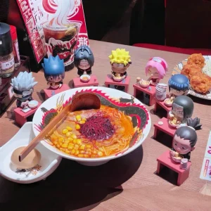 Bandai – boîte aveugle originale Naruto Ramen, Mini Figurine Sasuke Sakura, ornement de dessin animé, boîte mystère, jouet, cadeaux Surprise