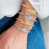 Bracelet de mode européenne et américaine micro-incrusté zircon double couche enveloppé personnalité petit bracelet torsion noué bracelet Bracelet de mode européenne et américaine micro-incrusté zircon double couche enveloppé personnalité petit bracelet torsion noué bracelet