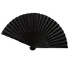 Éventail à main noir pliable vintage, fournitures pour cadeaux de mariage, danse, fête à domicile, ventilateurs décoratifs pliants