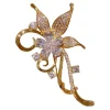 broche rétro exquise en forme de fleur de bauhinia, 1 pièce, élégante, romantique, breloque, bijoux tendance, accessoires, cadeau de fête d'anniversaire, festival