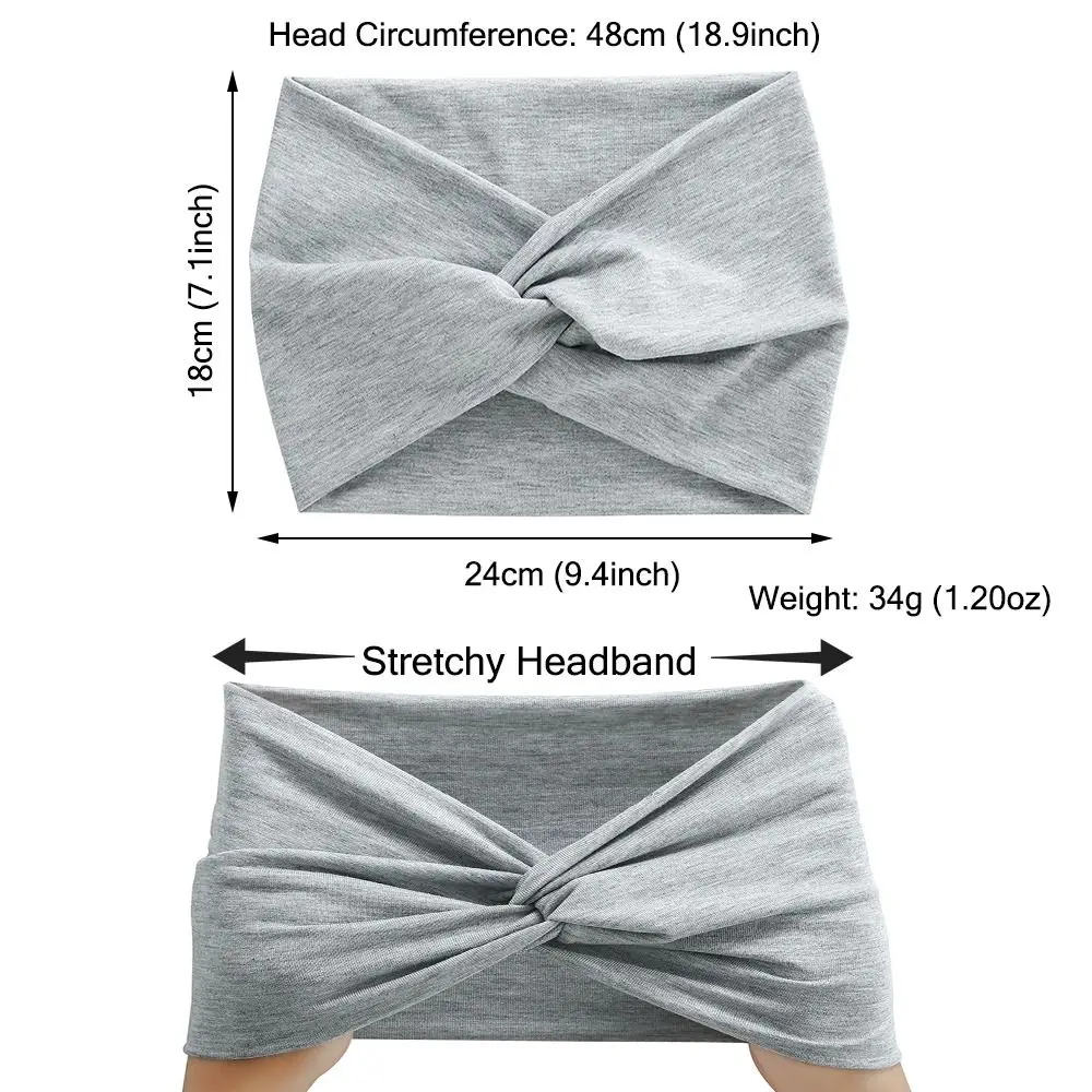 bandeaux de sauna larges torsadés pour femmes, turban d'entraînement, bandeau, accessoires pour cheveux, optique extra large bandeaux de sauna larges torsadés pour femmes, turban d'entraînement, bandeau, accessoires pour cheveux, optique extra large