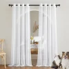 Rideaux transparents pour fenêtres de chambre à coucher, rideau en Tulle en fil blanc massif décontracté pour pépinière/salon, traitements de fenêtre de cuisine