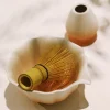 kit matcha de cérémonie 2 pièces, ensemble de bols matcha en poterie sculptée à la main, outils à thé vintage esthétiques, kit de démarrage pour cérémonie du thé instagrammable