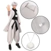 dazcos satoru cosplay haori kimono veste hommes avec écharpe satoru costume tenues pour adultes japon kimono bande dessinée con vêtements de carnaval