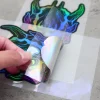 autocollant de voiture masque oni holographique 1 pièce, décor tendance de style japonais, facile à appliquer sur les véhicules, présentation de personnalité