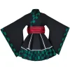 robes de demoiselle d'honneur kimono demon slayer, costume de cosplay kamado nezuko, kimonos japonais pour femmes, robe lolita, cadeaux de fête d'halloween