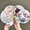 Ventilateur pliant adapté aux enfants, disque d’été Portable et frais, ventilateur en tissu de poche Kawaii de dessin animé mignon Ventilateur pliant adapté aux enfants, disque d’été Portable et frais, ventilateur en tissu de poche Kawaii de dessin animé mignon