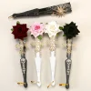 Éventail Pliant en Plastique de Haute Qualité, Accessoires Gothiques pour Cour de Photographie, Lolita, Dentelle, Rose Éventail Pliant en Plastique de Haute Qualité, Accessoires Gothiques pour Cour de Photographie, Lolita, Dentelle, Rose
